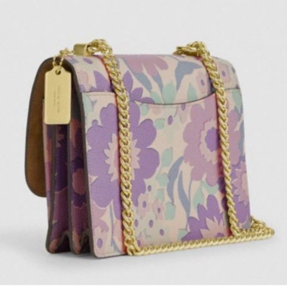 Coach Klare Crossbody Bag With Floral Print Light Purple Flowers NWT - Picture 2 of 4